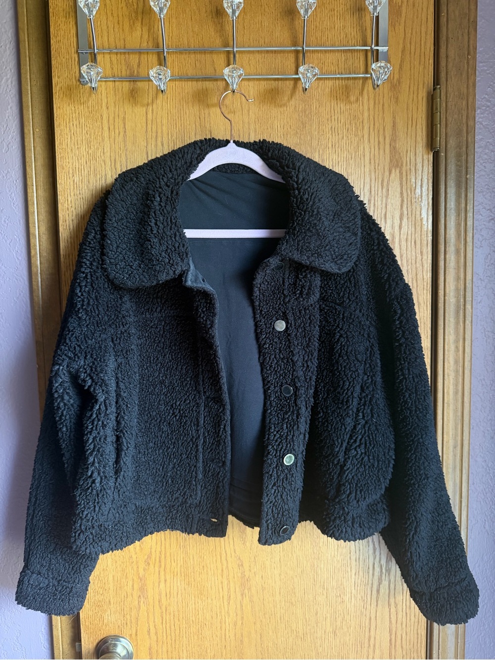 Black Sherpa Trucker Jacket - Women's Cozy Faux-Sherling Coat - lululemon